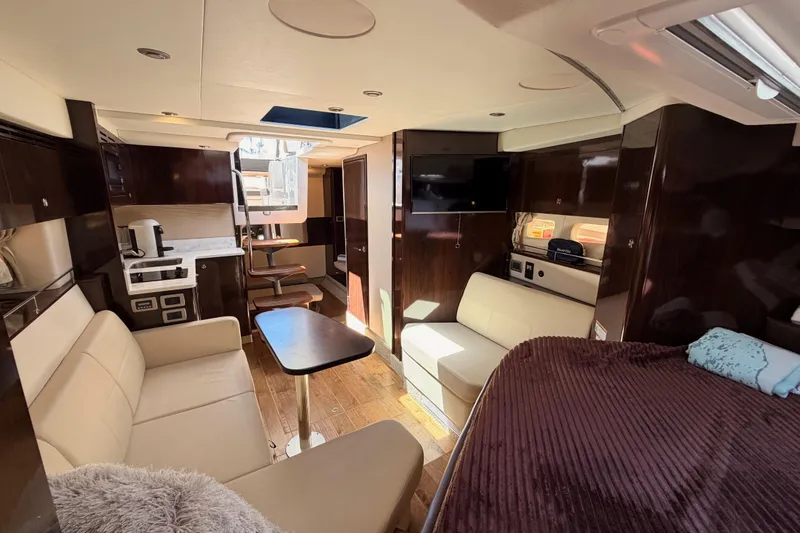 Slide: The Image of Luxurious interior of 2018 Sea Ray Sundancer 350 Coupe yacht with modern amenities. - 53