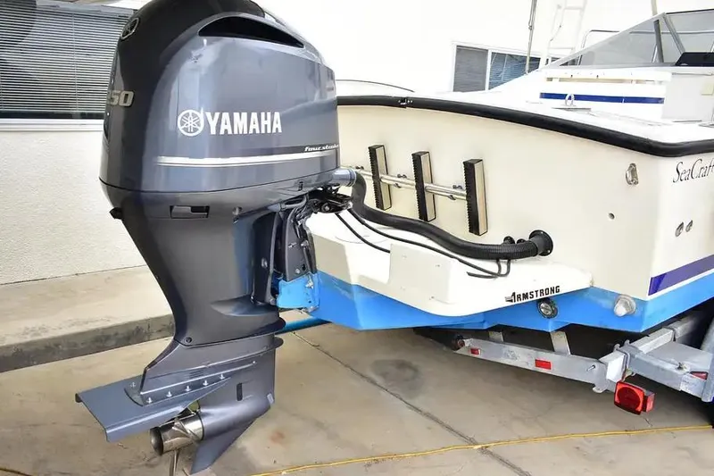 Slide: The Image of 1978 SeaCraft SC 21 Open boat with Yamaha outboard motor on trailer. - 5