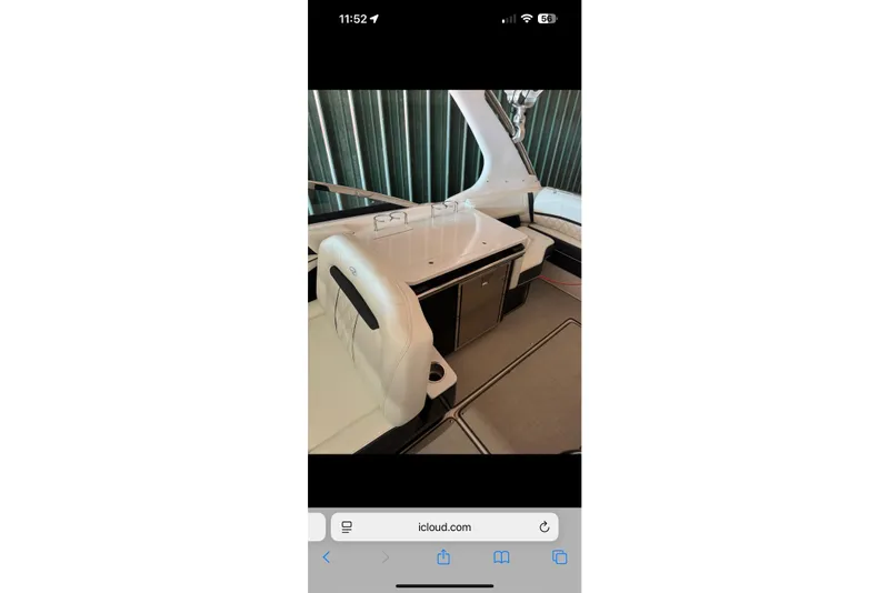 Slide: The Image of 2020 Regal 2800 Bowrider interior with white seating and sleek design. - 14