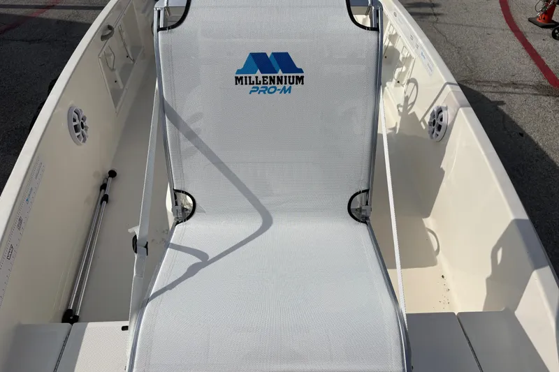 Slide: The Image of 2019 Bayliner Element F18 boat with Millennium Pro-M seat, interior view. - 30