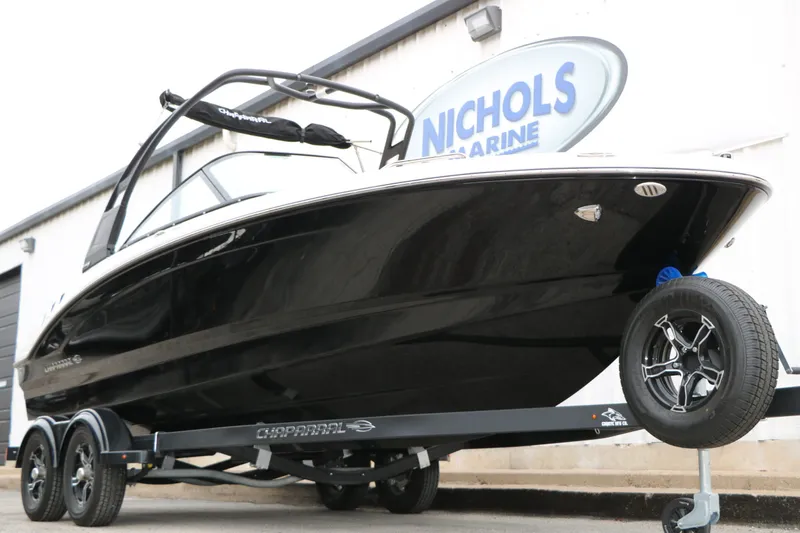 Slide: The Image of Black 2026 Chaparral 21 SSi boat on trailer. - 5