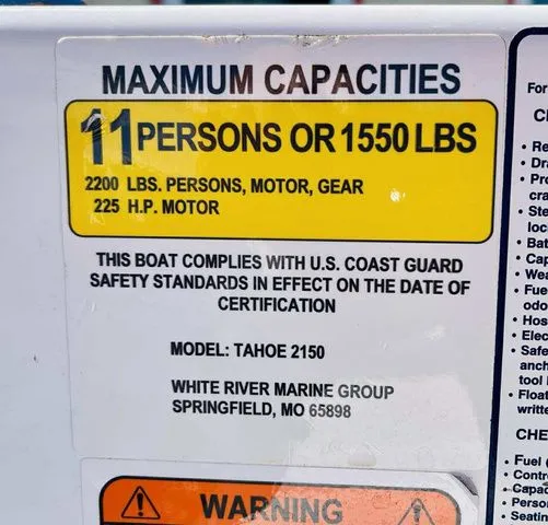 Slide: The Image of Tahoe 2150 Deck Boat powered by a Mercury 225HP 2023 - 17