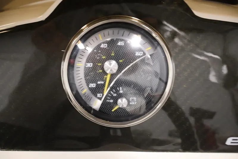 Slide: The Image of Dashboard gauge of 2026 Bayliner Element E16 boat, displaying speed in MPH. - 27