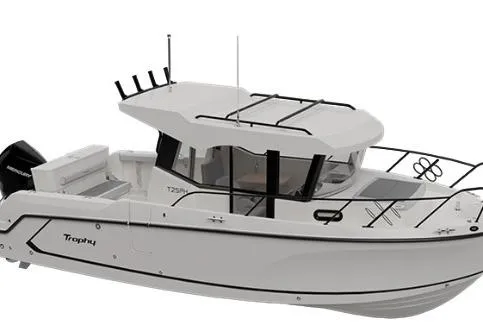 The Image of 2026 Bayliner Trophy T25 Pilothouse boat with sleek design and modern features. - 1