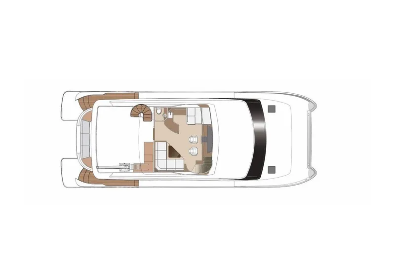 Slide: The Image of Manufacturer Provided Image: Top view layout of 2022 Horizon PC65 yacht interior design. - 110