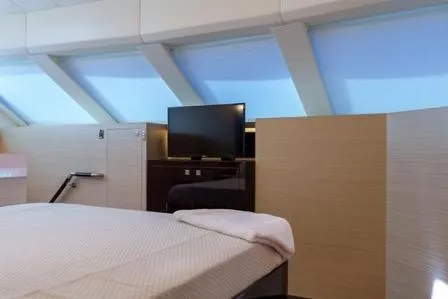 Slide: The Image of Luxurious cabin interior of 2022 Horizon PC65 yacht with modern amenities. - 94