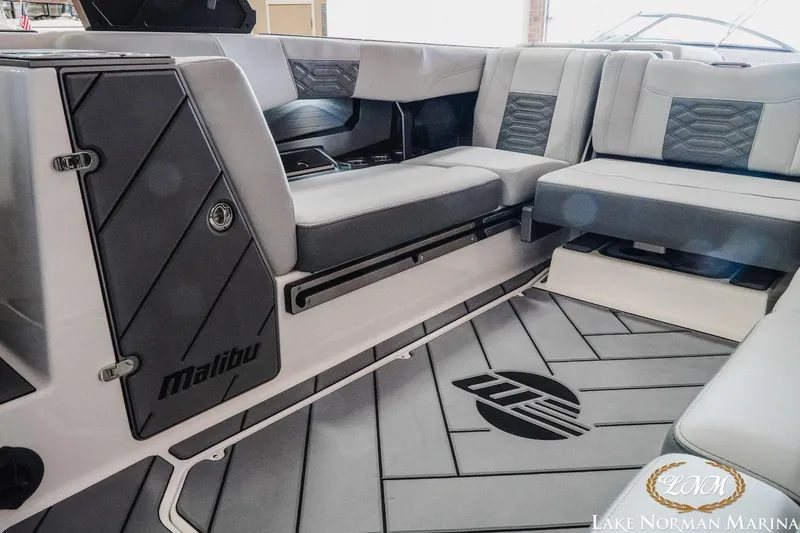 Slide: The Image of 2023 Malibu Wakesetter 25 LSV interior with sleek seating and modern design. - 20