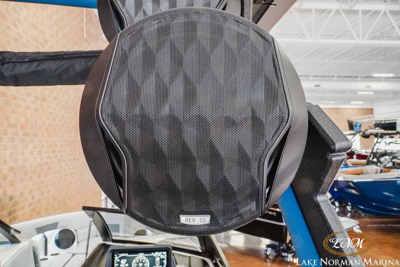 Slide: The Image of Close-up of a speaker on a 2023 Malibu Wakesetter 25 LSV boat. - 23