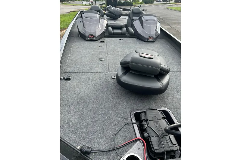 Slide: The Image of 2026 Ranger RT198P boat interior with seating and equipment, showcasing spacious deck layout. - 3