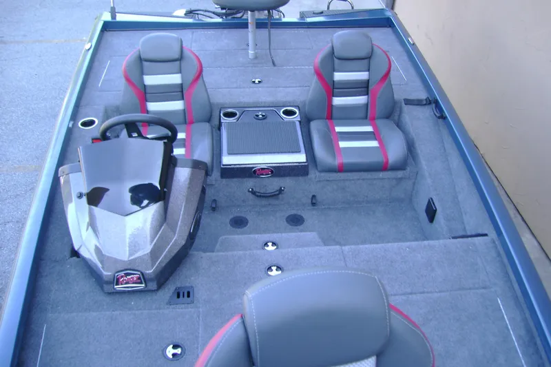Slide: The Image of 2026 Ranger RT188P boat interior with dual seats, steering console, and storage compartments. - 6