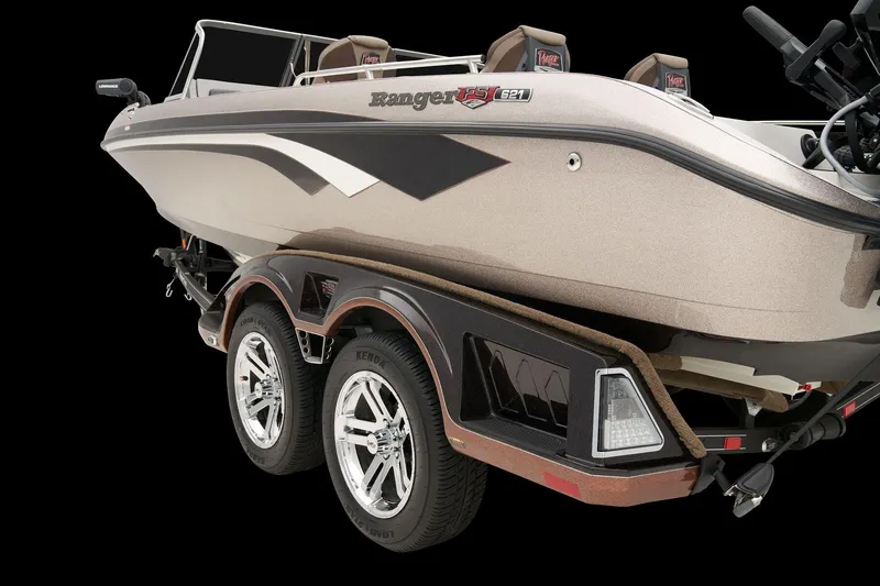 Slide: The Image of 2026 Ranger 621FS Cup-Equipped boat interior with modern dashboard and seating. - 12
