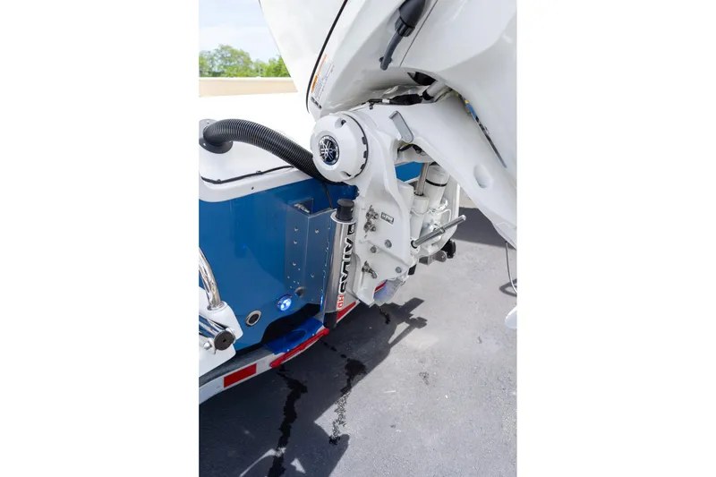 Slide: The Image of 2026 Sportsman Masters 247 Bay Boat engine detail, showcasing advanced marine technology. - 36
