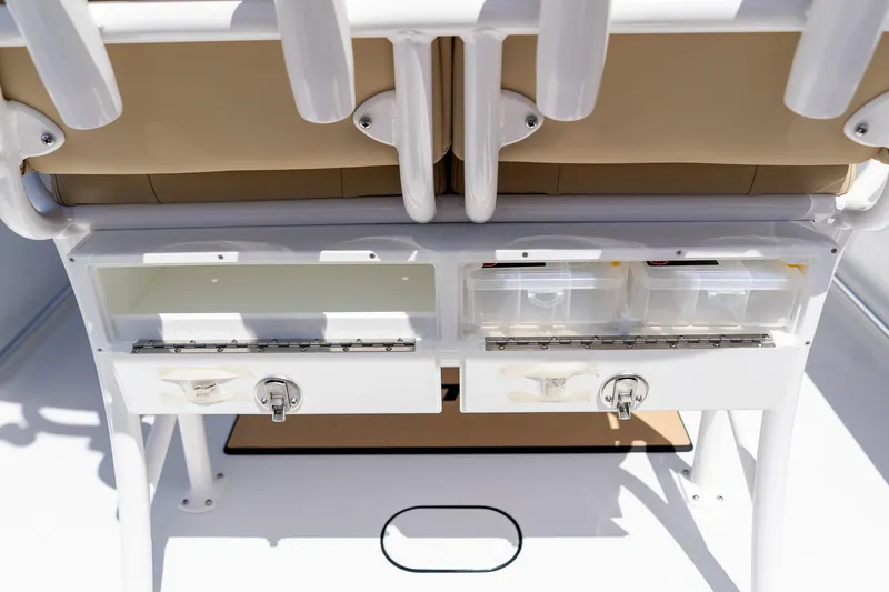 Slide: The Image of Storage compartments on a 2026 Sportsman Heritage 231 Center Console boat. - 41