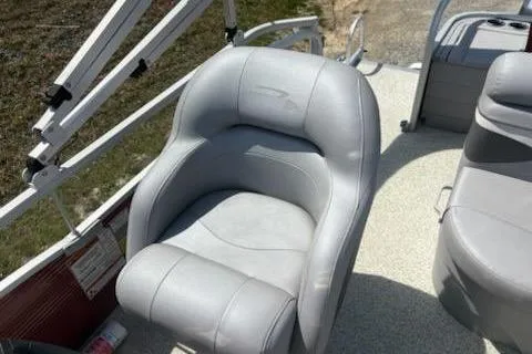 Slide: The Image of 2020 Bennington SV 188 SFV 8' Narrow Beam boat seat, gray upholstery. - 12