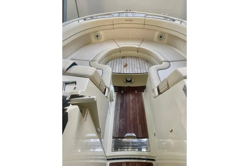 Slide: The Image of Luxurious interior of 2022 Chris-Craft Calypso 35 boat with elegant seating. - 6