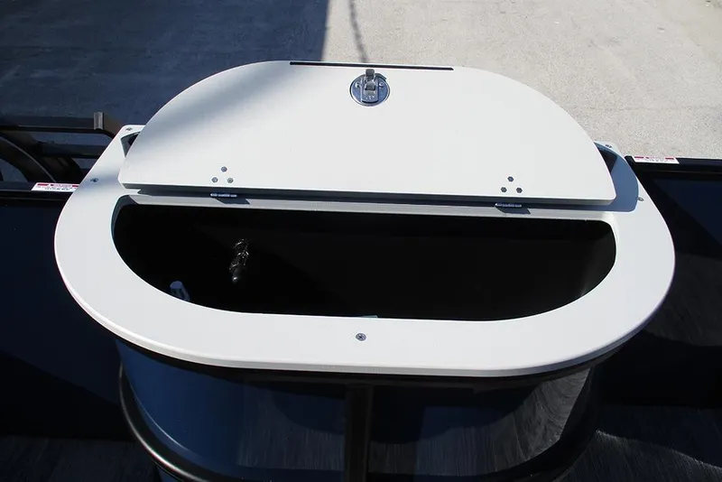 Slide: The Image of Open storage compartment on 2026 Bentley Pontoons Fish 240 N-Cruise boat. - 24