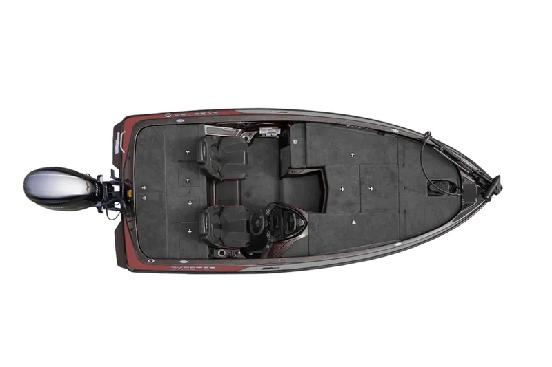 Slide: The Image of Manufacturer Provided Image: 2026 Skeeter ZX150 boat, top view, featuring dual seats and spacious deck layout. - 19