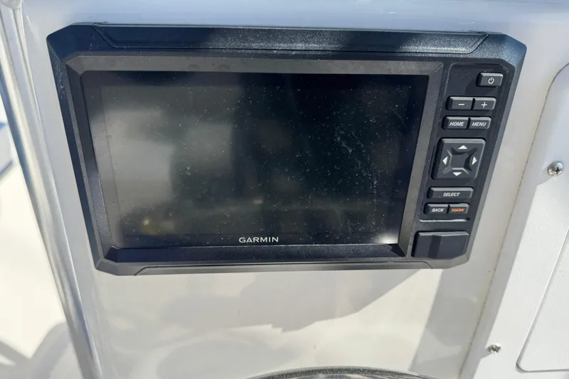 Slide: The Image of Garmin navigation system on 2024 May-Craft 1900CC boat dashboard. - 8