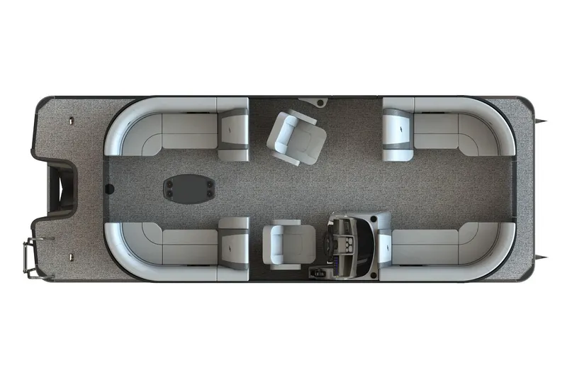 Slide: The Image of Manufacturer Provided Image: 2026 Starcraft EXS 3 R DH pontoon boat interior layout, featuring spacious seating and helm. - 15