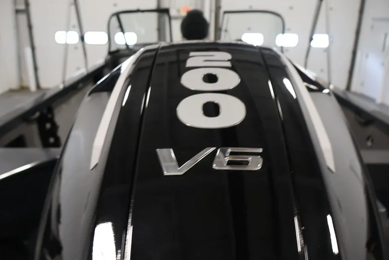 Slide: The Image of 2027 Crestliner 2050 Authority boat with 200 V6 engine, interior view. - 49