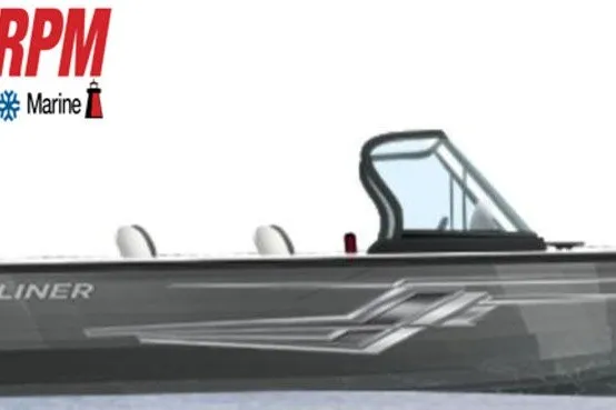 Slide: The Image of 2027 Crestliner 2050 Authority boat with sleek design and modern features. - 55