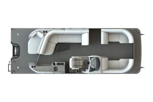 Slide: The Image of Manufacturer Provided Image: Top view of 2020 Sylvan S3 CRS pontoon boat layout with seating and helm. - 20