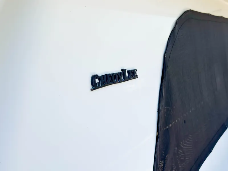 Slide: The Image of Cheoy Lee 68 Motor Yacht 2004, side view with logo. - 15