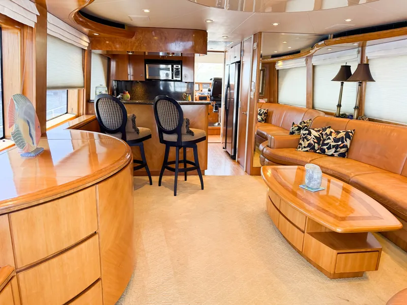 Slide: The Image of Luxurious interior of 2004 Cheoy Lee 68 Motor Yacht. - 22