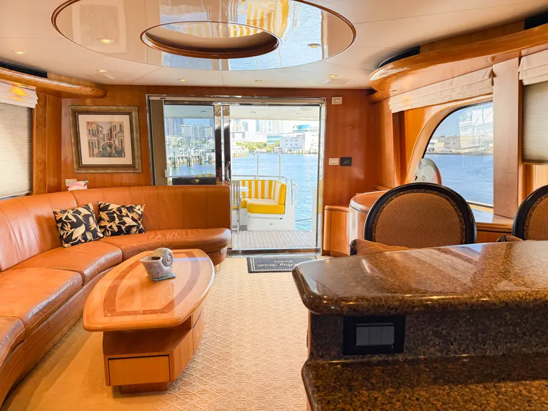 Slide: The Image of Luxurious interior of a 2004 Cheoy Lee 68 Motor Yacht. - 23