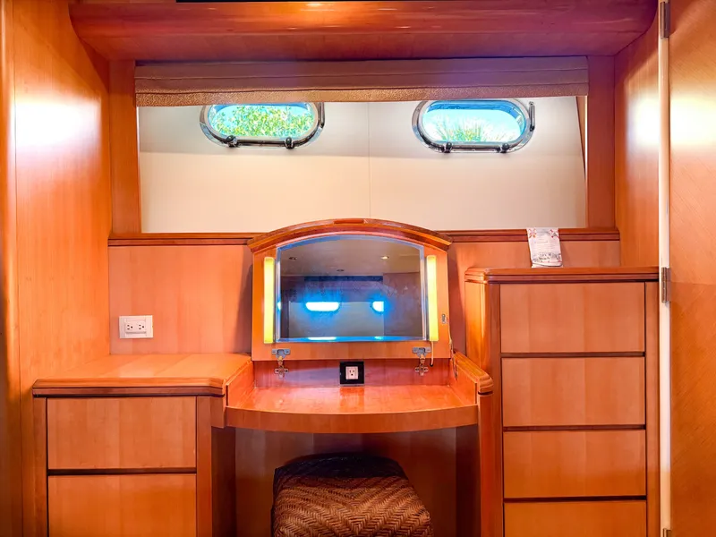Slide: The Image of Interior of 2004 Cheoy Lee 68 Motor Yacht with vanity desk. - 33