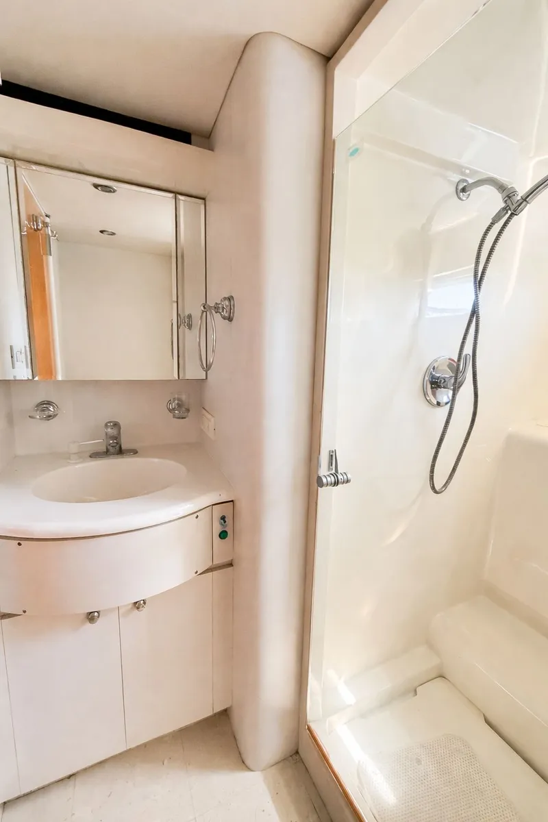 Slide: The Image of Cheoy Lee 68 Motor Yacht 2004 bathroom with shower and sink. - 34