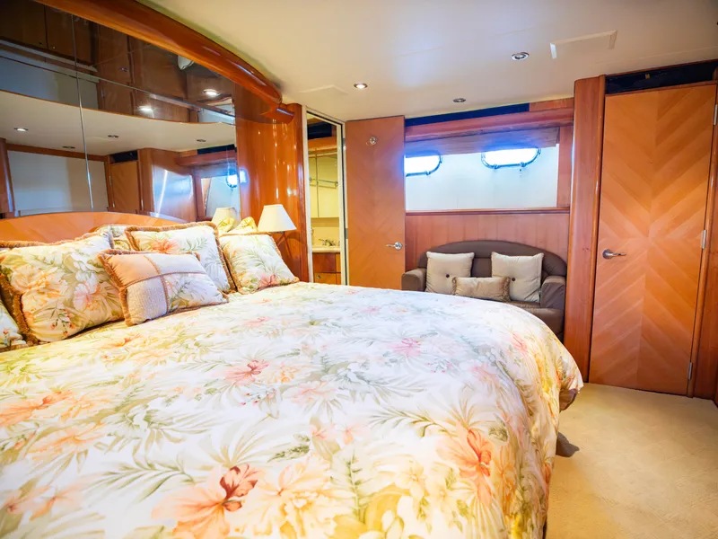 Slide: The Image of Luxurious bedroom on a 2004 Cheoy Lee 68 Motor Yacht. - 36