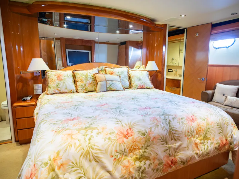 Slide: The Image of Luxurious bedroom on a 2004 Cheoy Lee 68 Motor Yacht. - 37