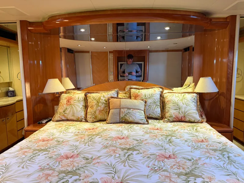 Slide: The Image of Luxurious bedroom on a 2004 Cheoy Lee 68 Motor Yacht. - 38