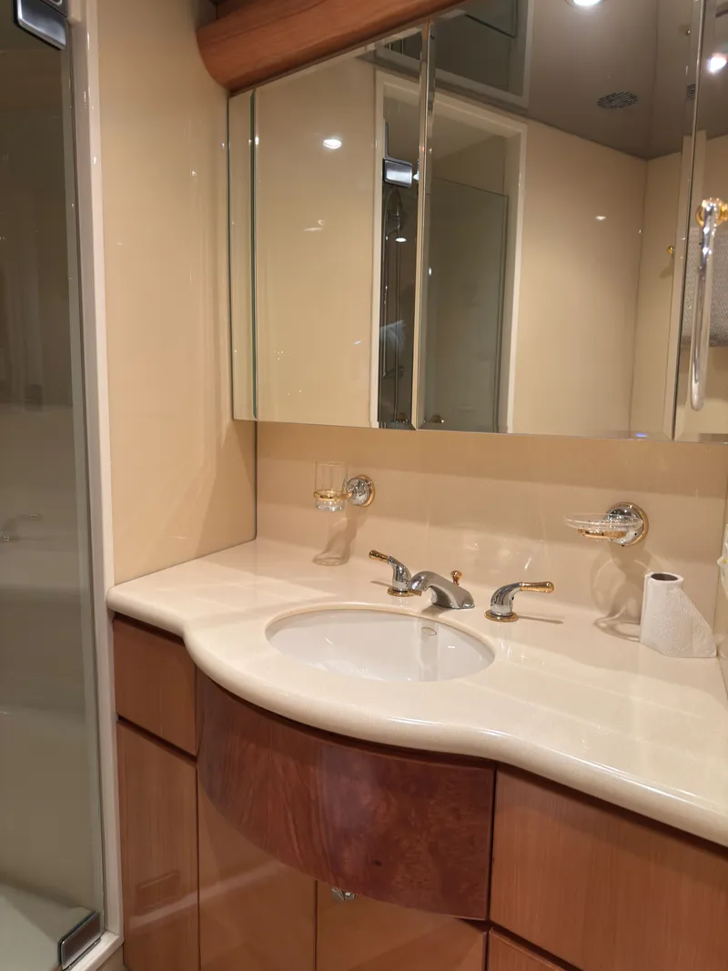 Slide: The Image of Luxurious bathroom in Cheoy Lee 68 Motor Yacht, year 2004. - 40