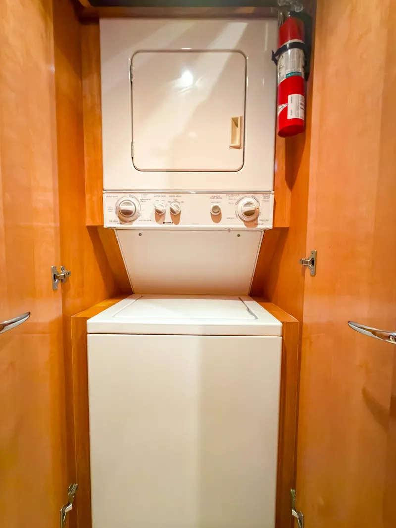 Slide: The Image of Washer and dryer in Cheoy Lee 68 Motor Yacht, year 2004. - 44