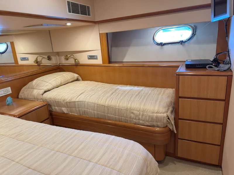 Slide: The Image of Interior of 2004 Cheoy Lee 68 Motor Yacht with single bed. - 45