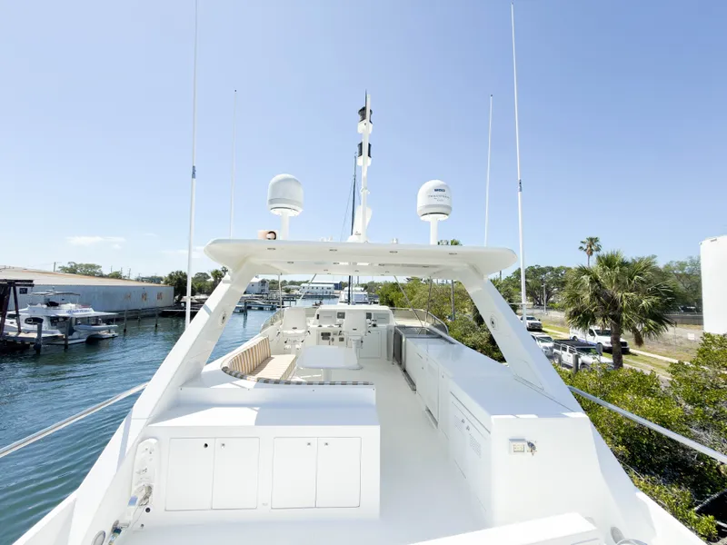 Slide: The Image of Cheoy Lee 68 Motor Yacht 2004 on calm water, sunny day. - 5