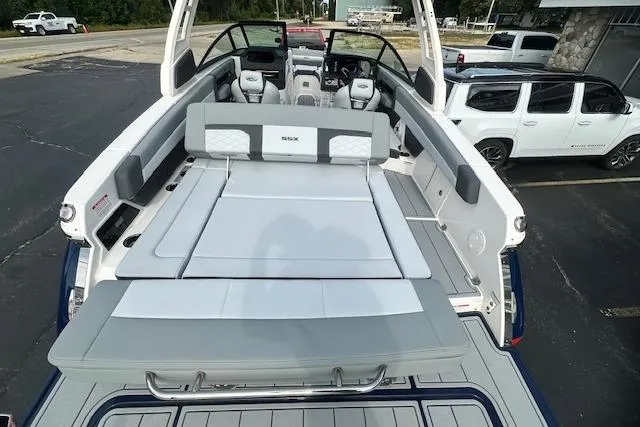 Slide: The Image of Aft Bench Seating with Reversible Backrest System Manually Converts from Double Bench to Sun Lounge - 12