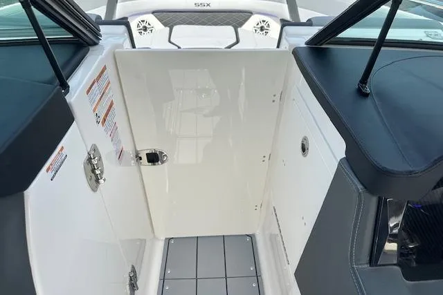 Slide: The Image of Interior view of 2026 Chaparral 6 SSX boat, featuring sleek design and modern finishes. - 38
