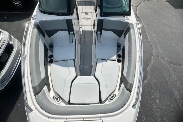 Slide: The Image of 2026 Chaparral 6 SSX boat interior with spacious seating and modern design. - 51