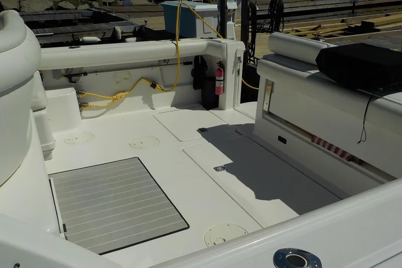 Slide: The Image of 2001 Tiara Yachts 3100 Open boat deck with seating and equipment. - 20