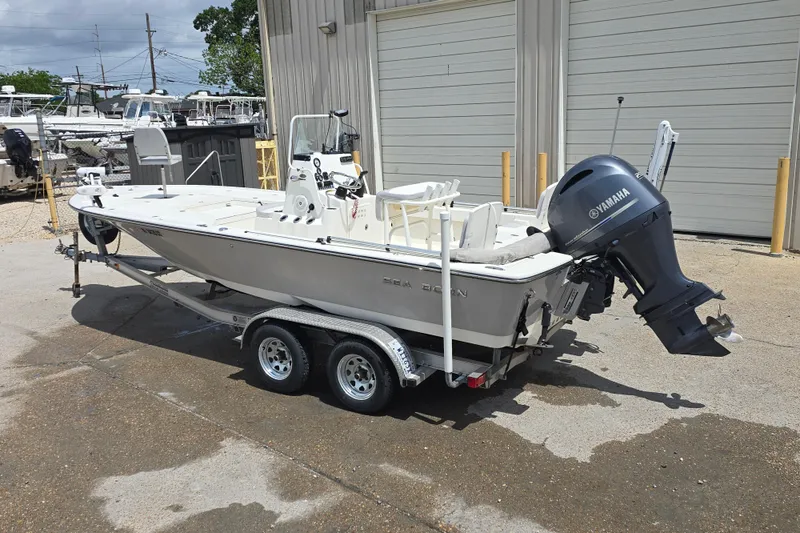 Slide: The Image of 2015 Sea Born FX22 Bay boat with Yamaha outboard motor. - 8