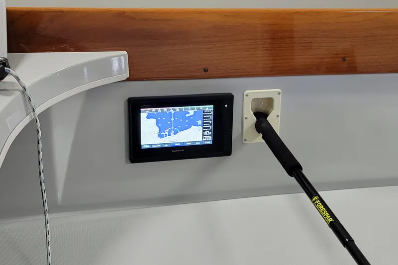 Slide: The Image of Cockpit of 2018 C.W. Hood 32 Daysailer with Garmin navigation display. - 11