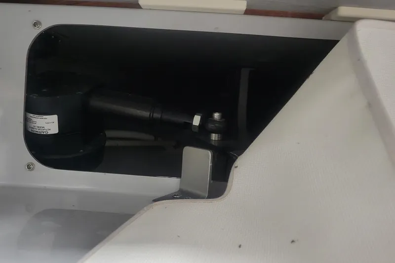 Slide: The Image of Interior view of a 2018 C.W. Hood 32 Daysailer, showcasing mechanical components. - 15