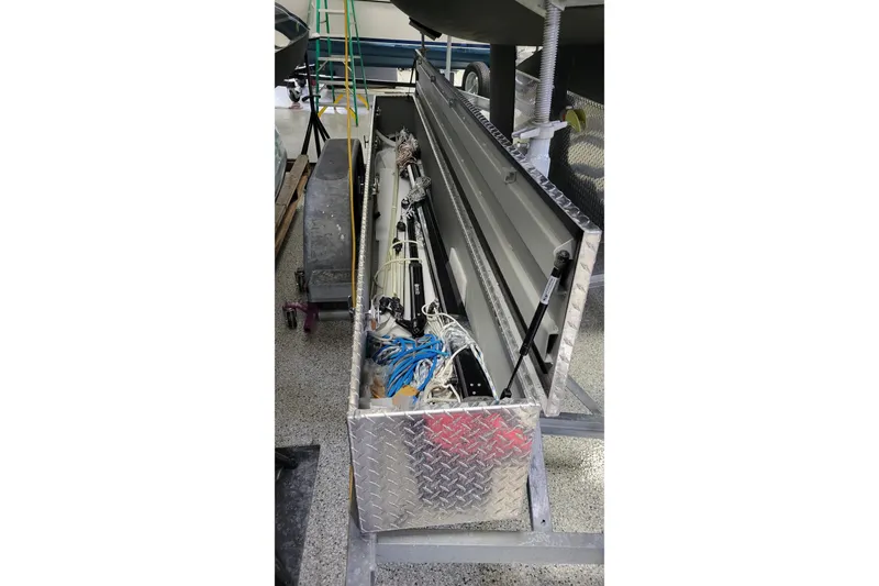 Slide: The Image of Storage compartment with sailing equipment for 2018 C.W. Hood 32 Daysailer. - 19