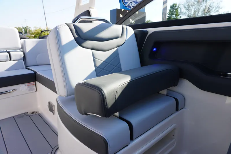 Slide: The Image of 2026 Chaparral 247 SSX boat interior with luxurious seating and modern design. - 29