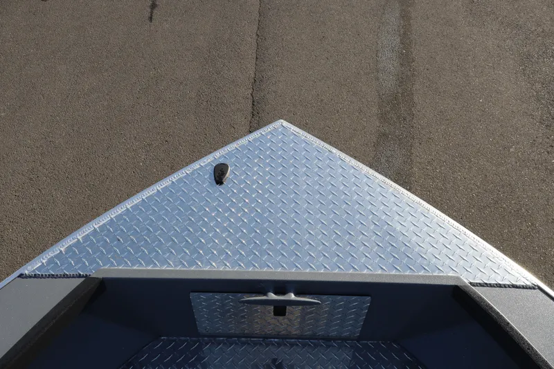 Slide: The Image of Bow of 2026 Alumaweld Columbia 23 boat with diamond plate deck. - 15