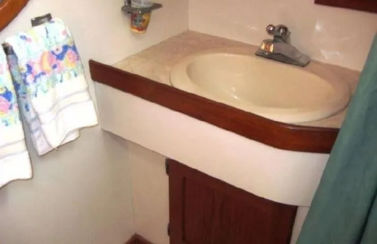 Slide: The Image of Bathroom sink in a 1982 Bristol 38.8 yacht. - 31