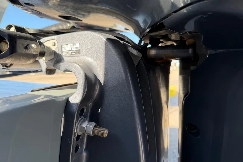 Slide: The Image of Close-up of a 1984 Ocean Yachts 55 Super Sport engine component. - 52